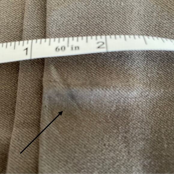 Express Editor Taupe/Beige/Neutral Straight Leg Trousers Mid Rise, Slim, 8R - Picture 13 of 15